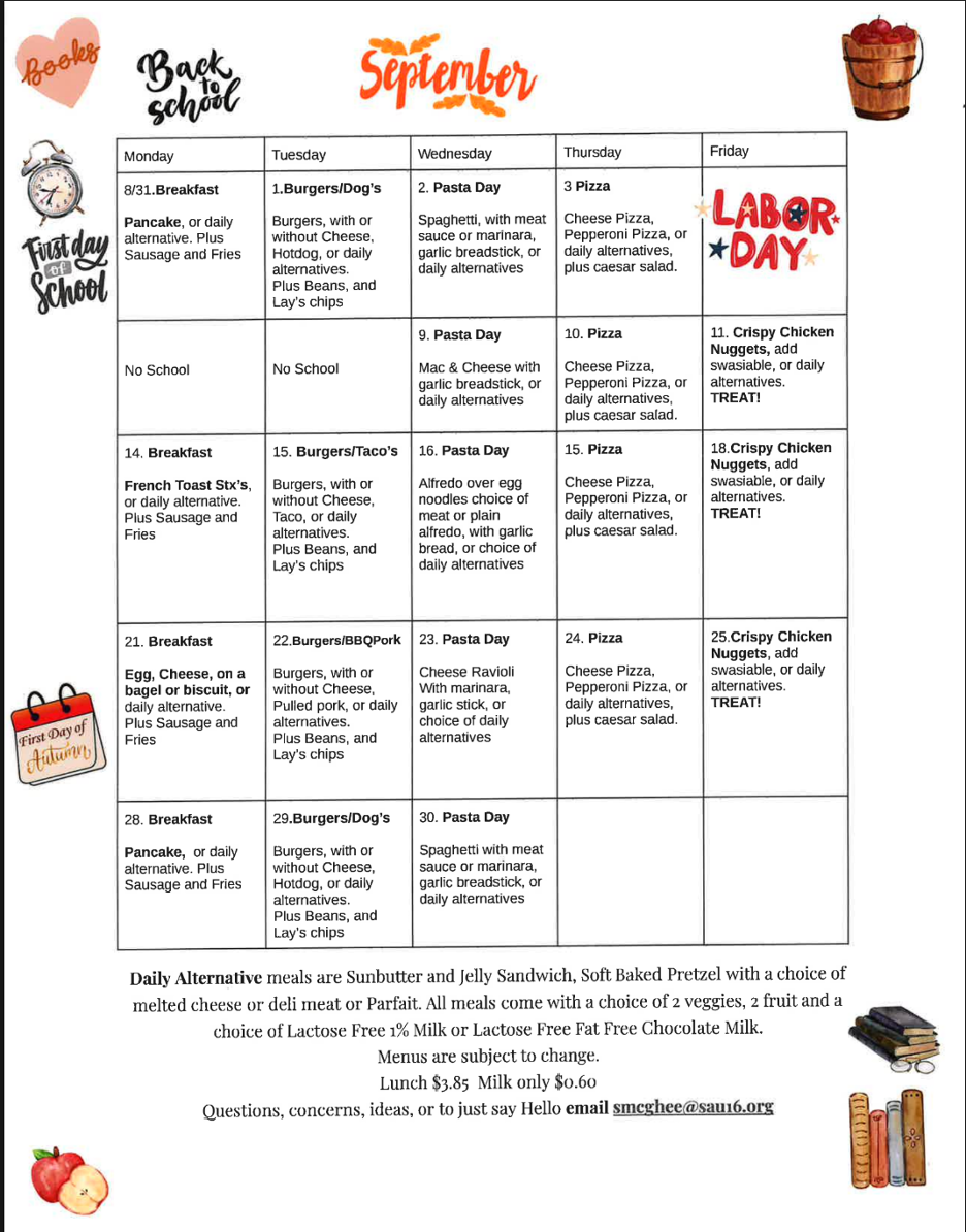September Menu